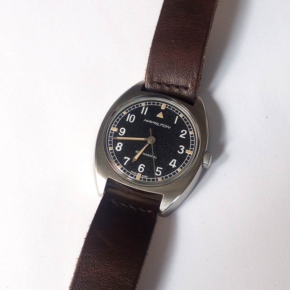 Hamilton KHAKI AVIATION PILOT PIONEER MECHANICAL Wrist Watch Black Dial CWC W10